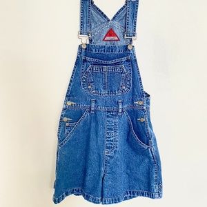 No Boundaries Medium Wash Denim Shortalls Overall | Small